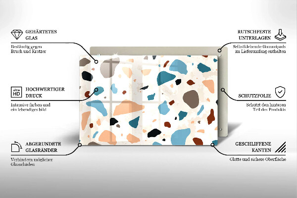 Üveg vágódeszka Dekoratív kőedény