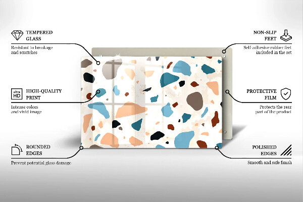 Üveg vágódeszka Dekoratív kőedény