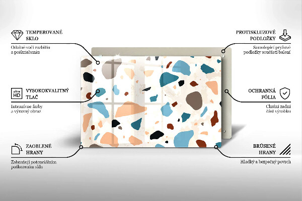 Üveg vágódeszka Dekoratív kőedény