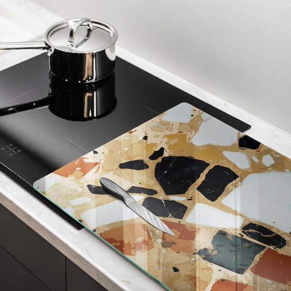 Üveg vágódeszka Dekoratív kövek lemez