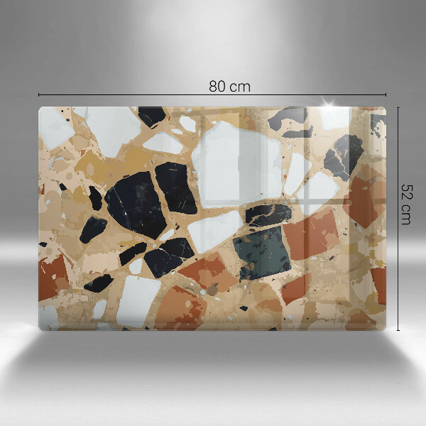 Üveg vágódeszka Dekoratív kövek lemez