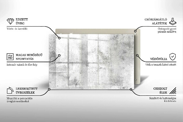 Üveg vágódeszka Beton textúra