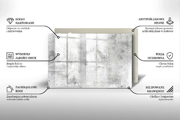 Üveg vágódeszka Beton textúra