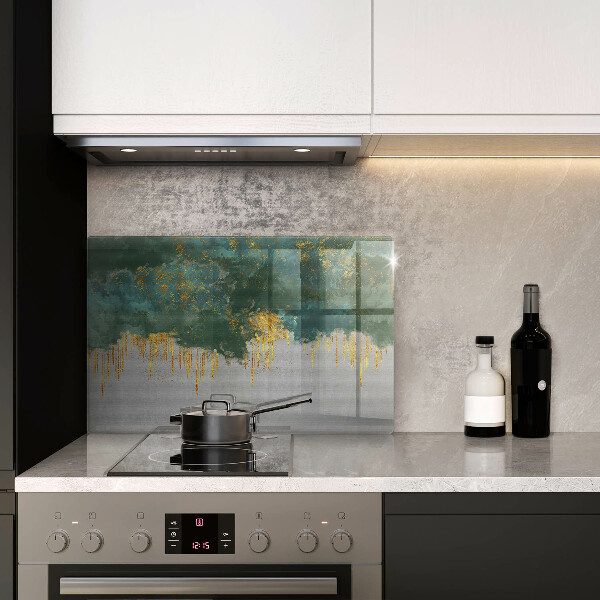 Üveg vágódeszka Absztrakció arannyal