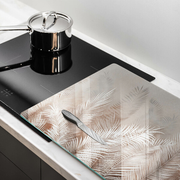 Üveg vágódeszka Boho növényzet levelei