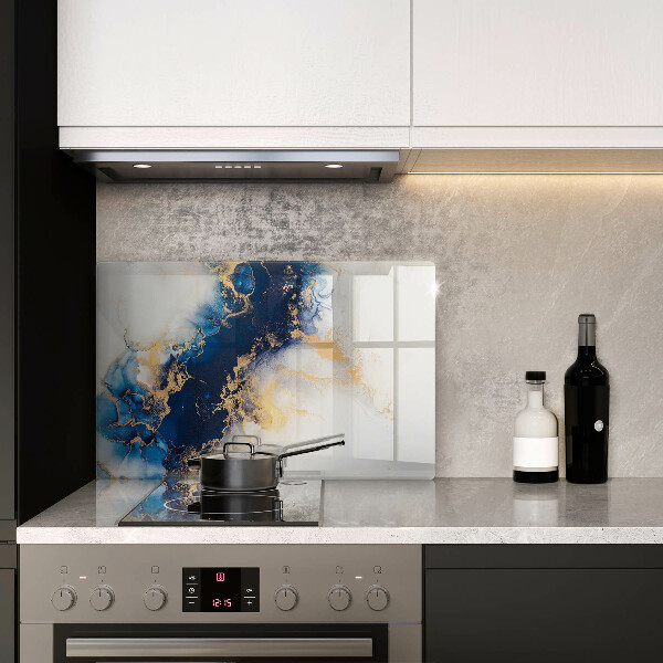 Üveg vágódeszka Absztrakció kékkel