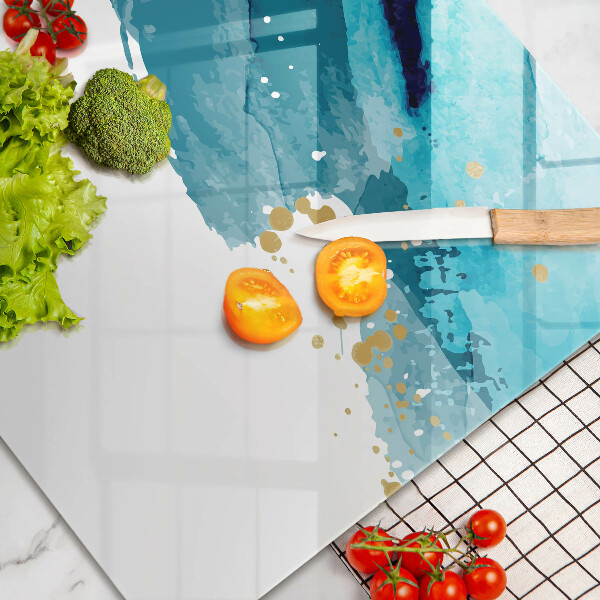 Üveg vágódeszka Kék foltok