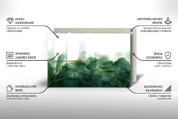 Üveg vágódeszka Absztrakt természet