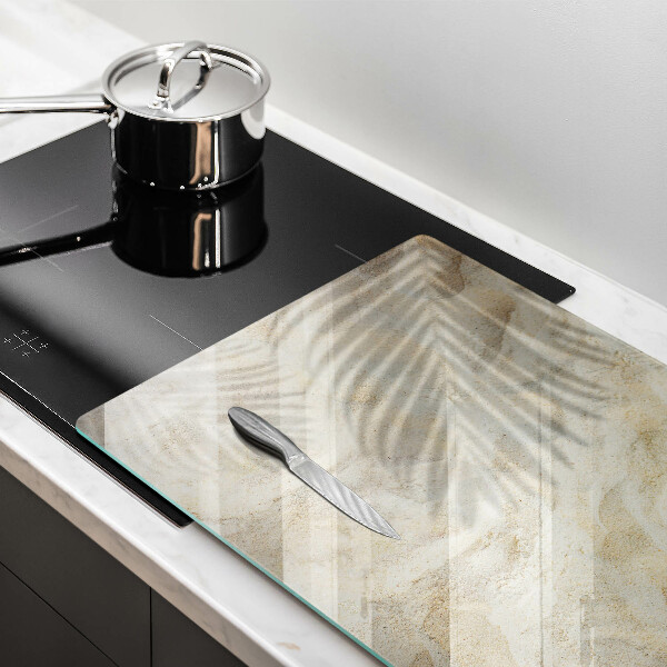 Üveg vágódeszka Pálmalevél és homok