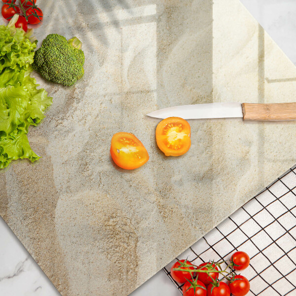 Üveg vágódeszka Pálmalevél és homok