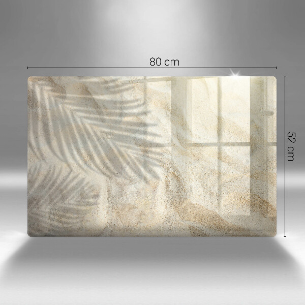 Üveg vágódeszka Pálmalevél és homok