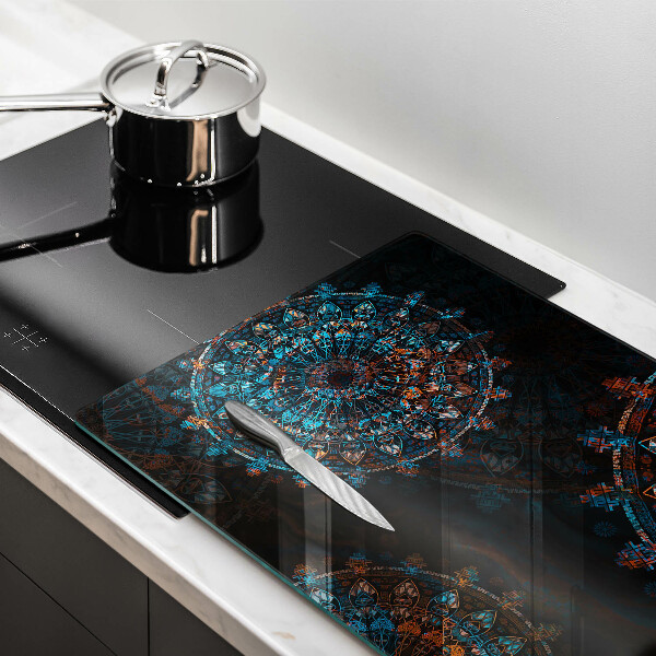 Üveg vágódeszka Boho vintage kerekek