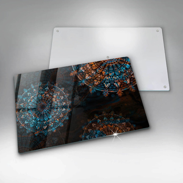 Üveg vágódeszka Boho vintage kerekek