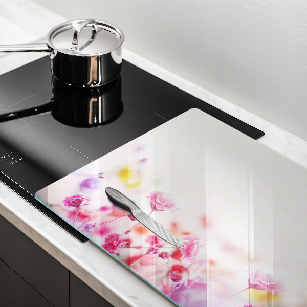 Üveg vágódeszka Virágos rét