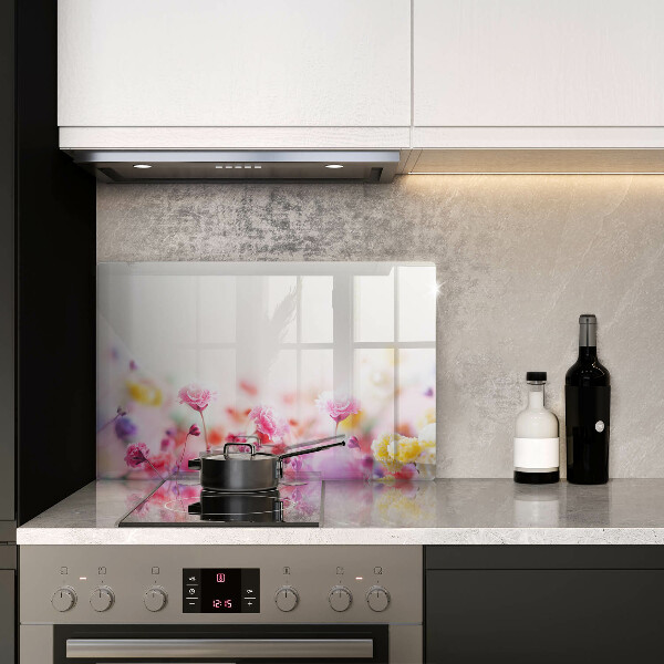 Üveg vágódeszka Virágos rét