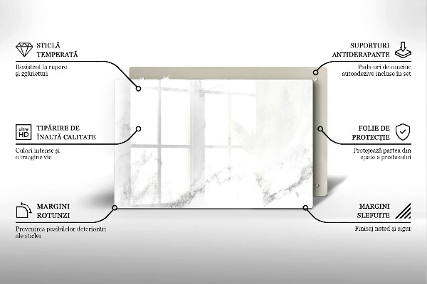 Üveg vágódeszka Modern márvány