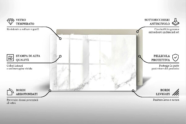 Üveg vágódeszka Modern márvány