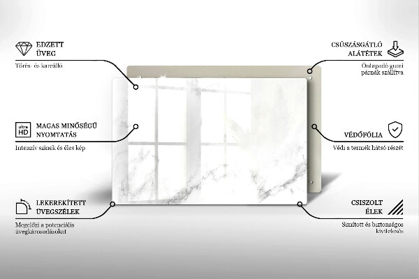 Üveg vágódeszka Modern márvány