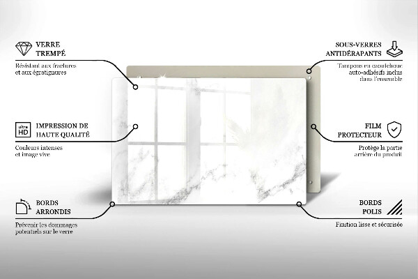 Üveg vágódeszka Modern márvány