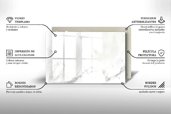 Üveg vágódeszka Modern márvány