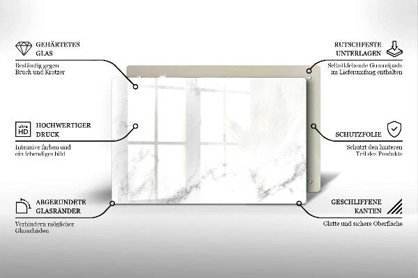 Üveg vágódeszka Modern márvány