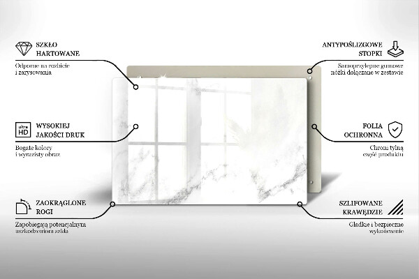 Üveg vágódeszka Modern márvány