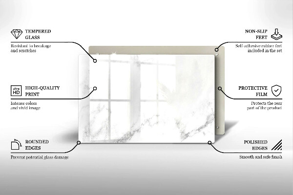 Üveg vágódeszka Modern márvány