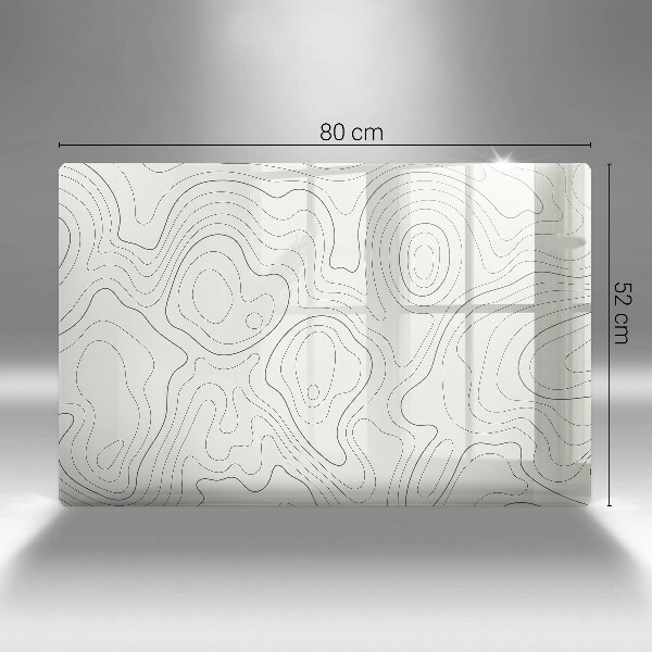 Üveg vágódeszka Line art design
