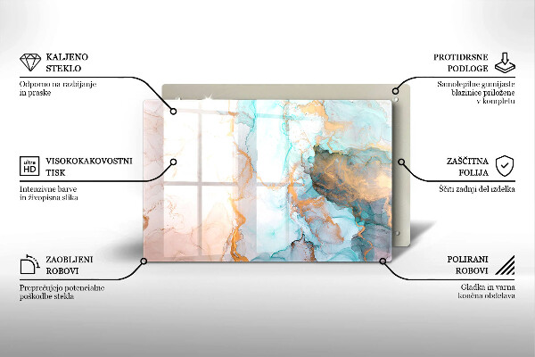 Üveg vágódeszka Márvány absztrakció