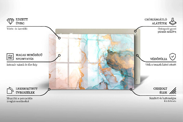 Üveg vágódeszka Márvány absztrakció