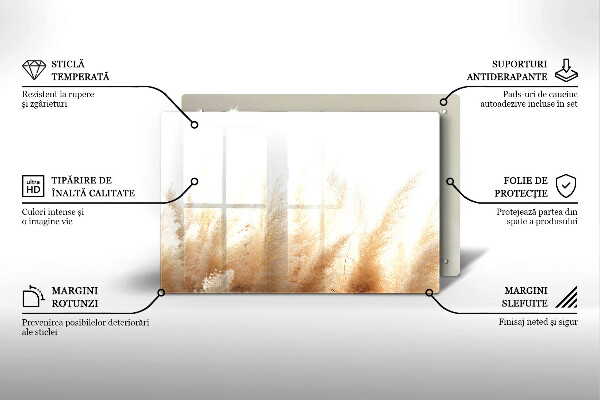 Üveg vágódeszka Pampa fű