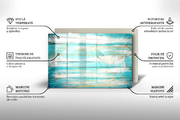 Üveg vágódeszka Vintage fa táblák