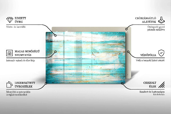 Üveg vágódeszka Vintage fa táblák