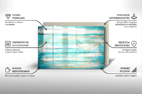 Üveg vágódeszka Vintage fa táblák