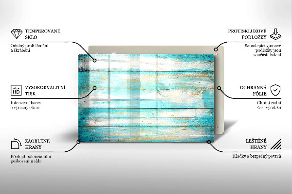 Üveg vágódeszka Vintage fa táblák