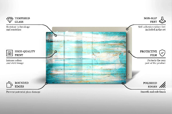 Üveg vágódeszka Vintage fa táblák