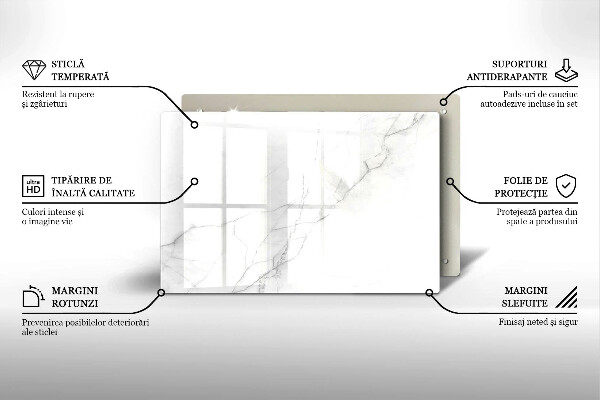 Üveg vágódeszka Márvány kő háttér