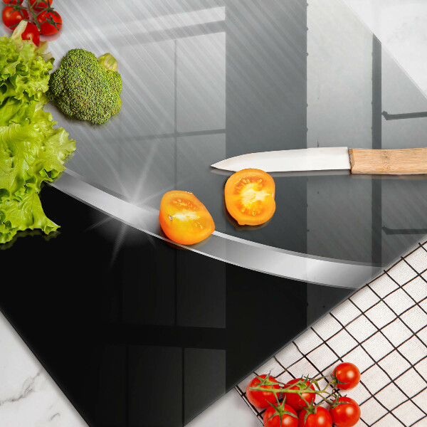 Üveg vágódeszka Absztrakció fémmel