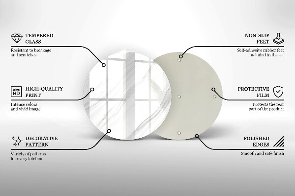 Üveg vágódeszka Finom márvány