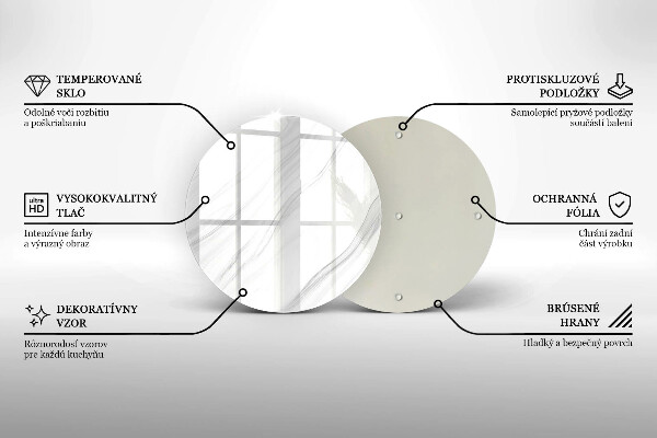 Üveg vágódeszka Finom márvány