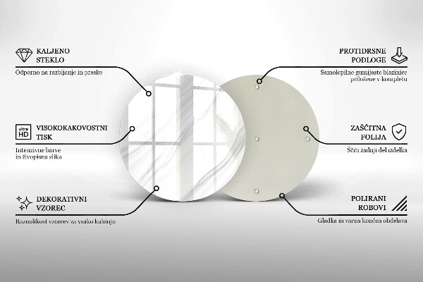 Üveg vágódeszka Finom márvány