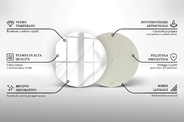 Üveg vágódeszka Finom márvány
