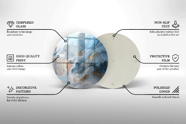 Üveg vágódeszka Márvány textúra