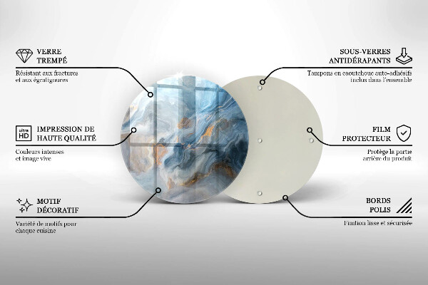 Üveg vágódeszka Márvány textúra