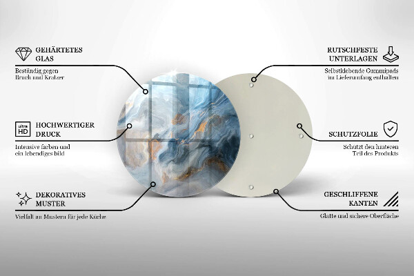 Üveg vágódeszka Márvány textúra