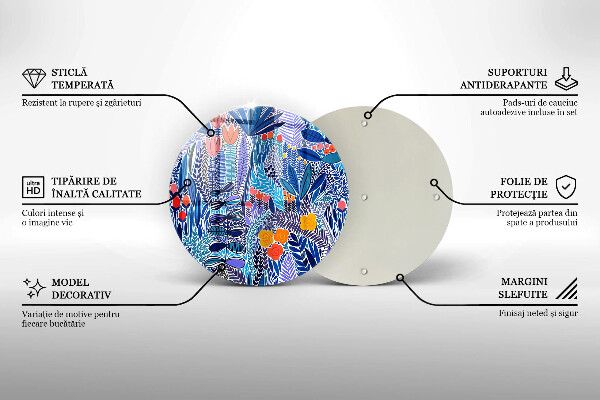 Üveg vágódeszka Festett rét