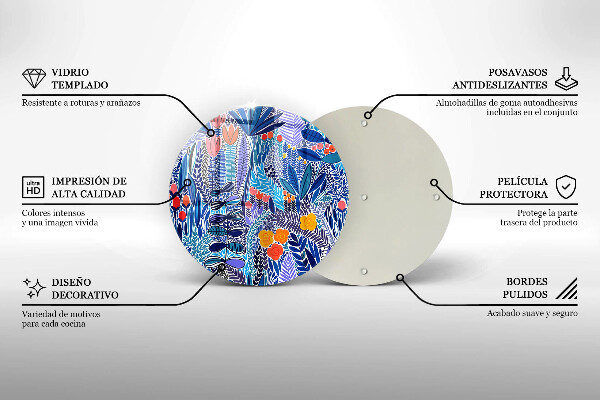 Üveg vágódeszka Festett rét