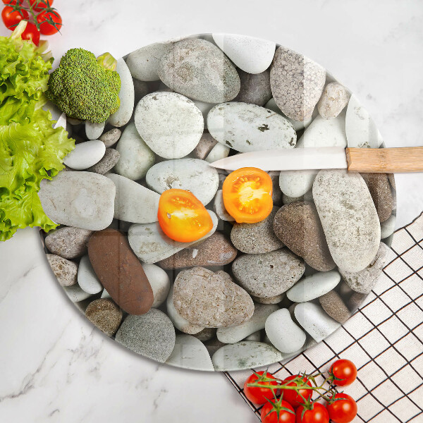 Üveg vágódeszka Kis kövek háttér