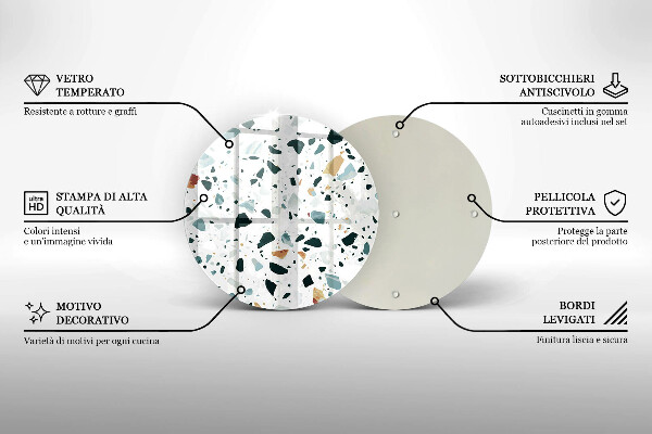 Üveg vágódeszka Könnyű kőedény