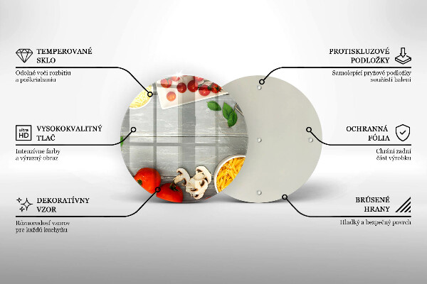 Üveg vágódeszka Konyhai étel